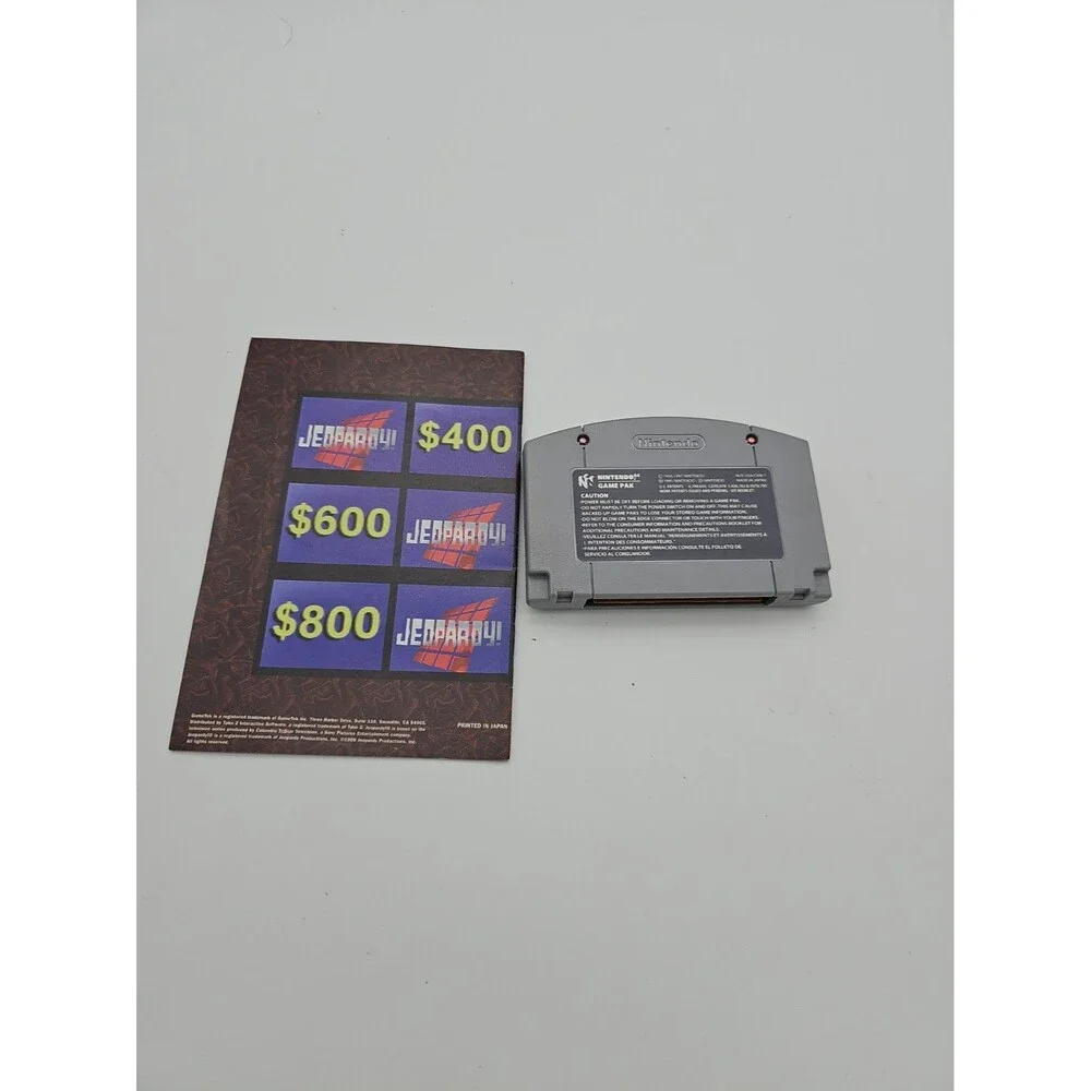 Jeopardy Nintendo 64 Authentic Game Cart. Tested. Works.